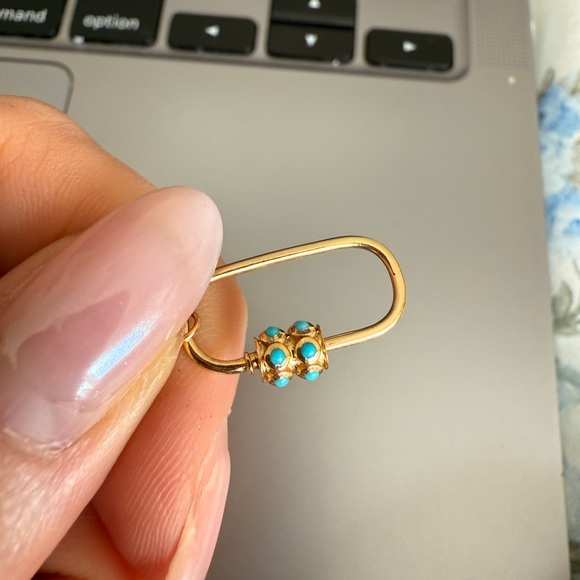 14kt turquoise carabiner - Picture 5 of 6